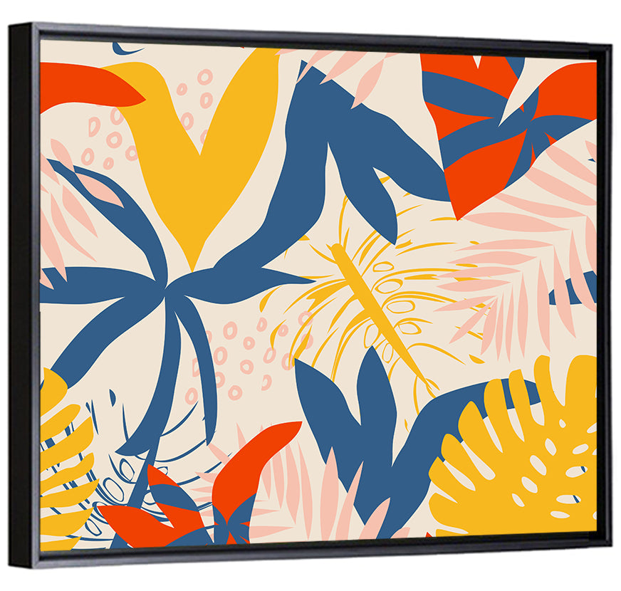 Bright Summer Tropical Pattern Wall Art