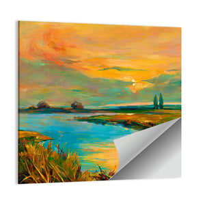 Lake At Sunset Wall Art