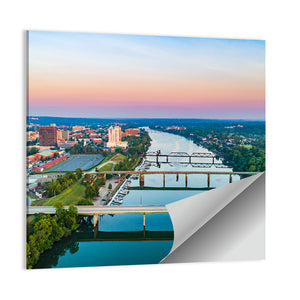 Savannah River Skyline In Augusta Wall Art