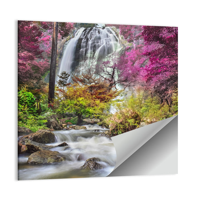 Klonglan Forest Waterfall, Thailand Wall Art as a poster print