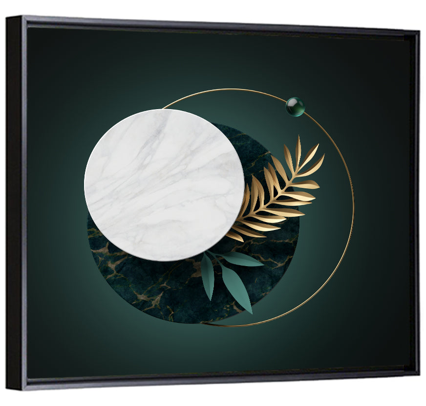 3d Palm Leaf Textured Composition Wall Art