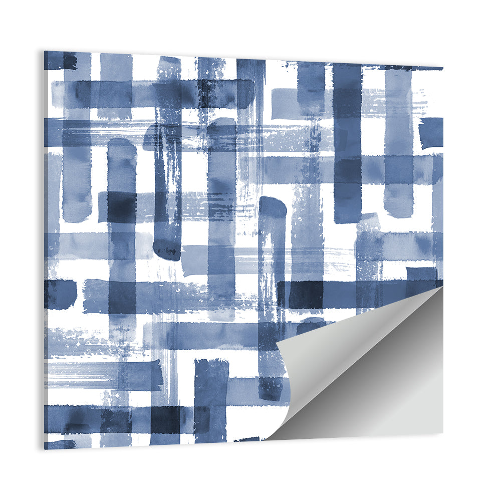 Indigo Brush Strokes Texture Wall Art