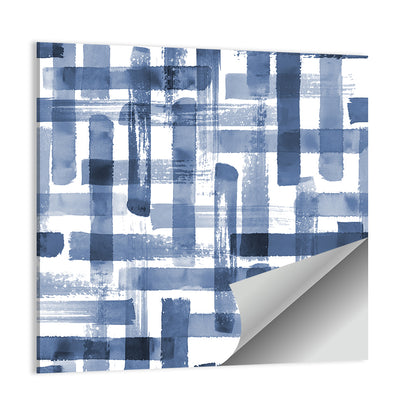 Indigo Brush Strokes Texture Wall Art