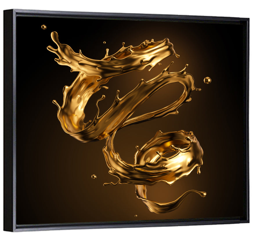 Liquid Gold Spiral Wall Art