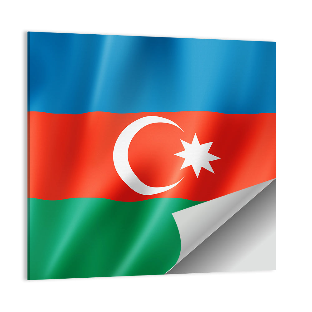 Azerbaijan Flag Wall Art