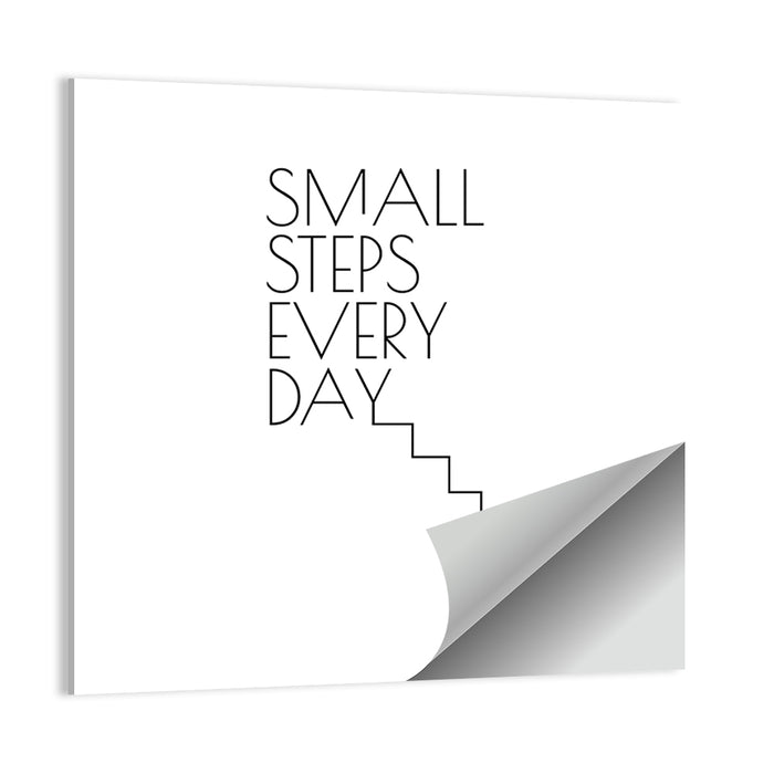 Small Steps Every Day Quote Wall Art as a poster print
