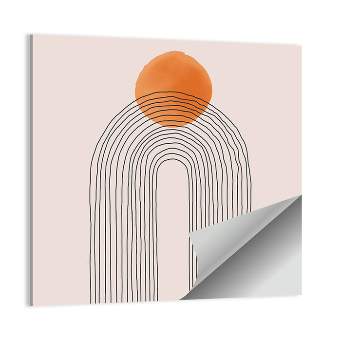 Layered Arch Sun Abstract Wall Art as a poster print