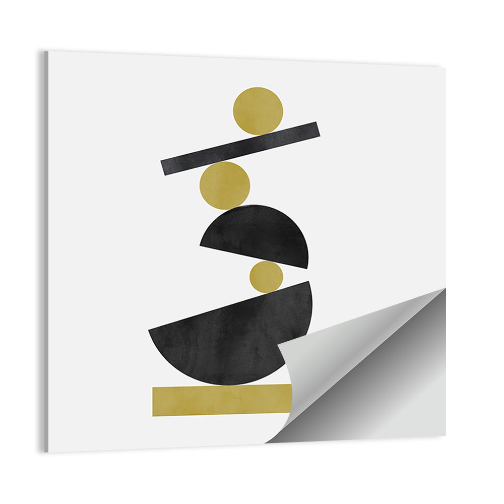 Balanced Geometric Stack Wall Art