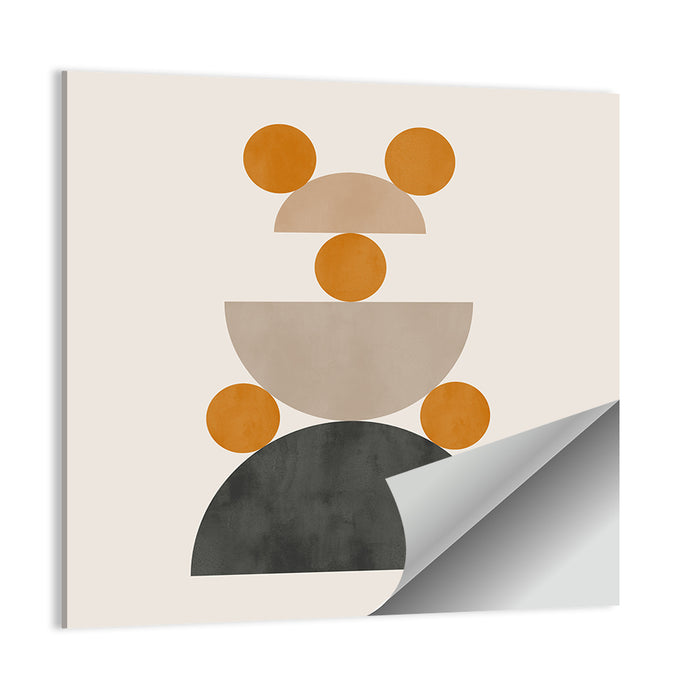 Stacked Geometric Shapes Wall Art as a poster print