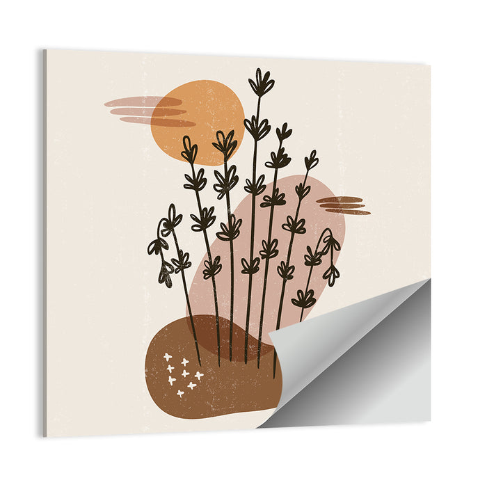 Lavender Botanical Minimalist Wall Art as a poster print