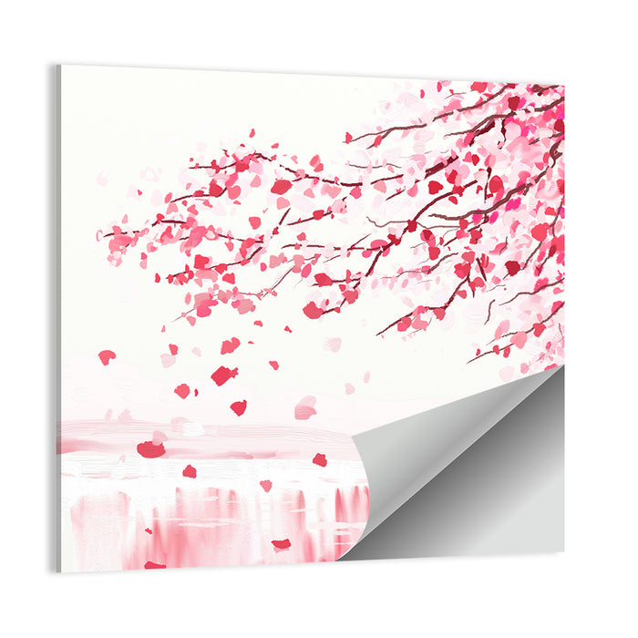 Japanese Cherry Blossom Tree Wall Art as a poster print