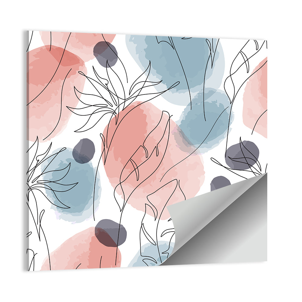 Bird of Paradise Leaf Pattern Wall Art