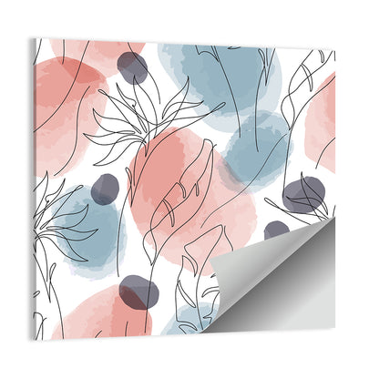 Bird of Paradise Leaf Pattern Wall Art