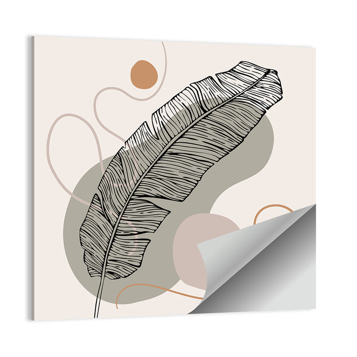 Minimalist Leaf Illustration Wall Art as a poster print