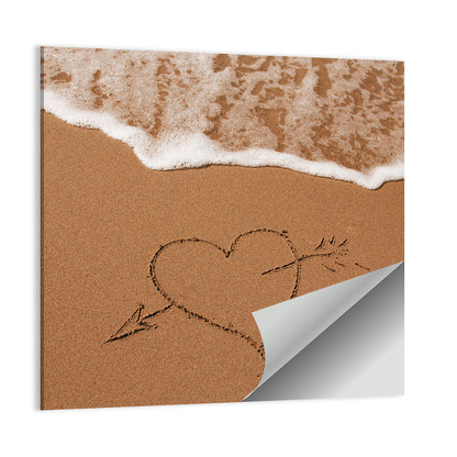 Heart On The Sand Wall Art