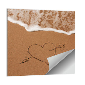 Heart On The Sand Wall Art