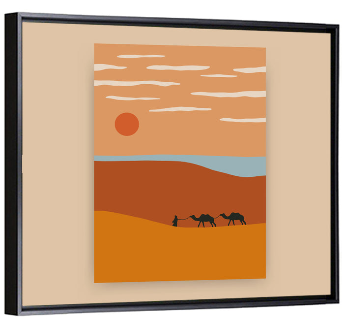 Desert Minimal Iii Wall Art as a framed canvas