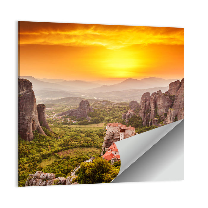 Roussanou Monastery Sunset, Meteora Wall Art as a poster print