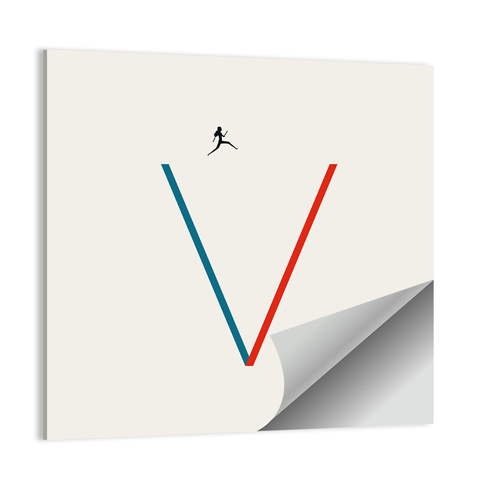 Victory V Runner Silhouette Wall Art