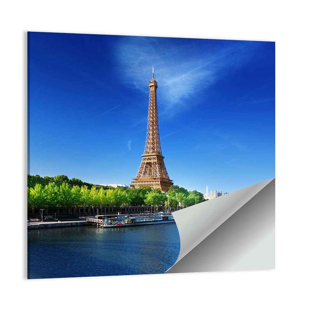 Seine In Paris With Eiffel Tower Wall Art