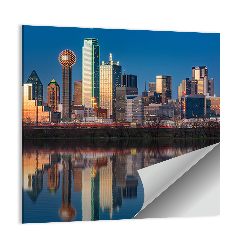 Dallas Skyline at Sunset Wall Art