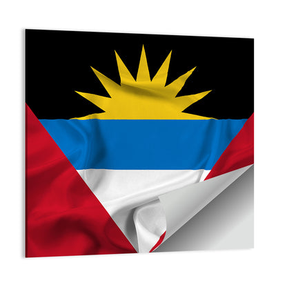 Waving Antigua & Barbuda Flag Wall Art