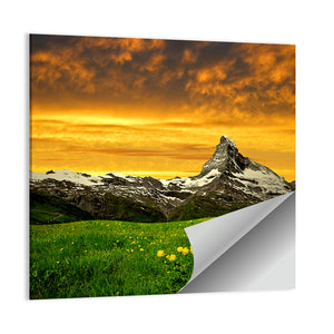 Matterhorn in the sunset at Swiss Alps Wall Art