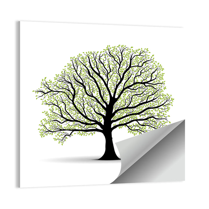 Deciduous Tree Silhouette Wall Art as a poster print