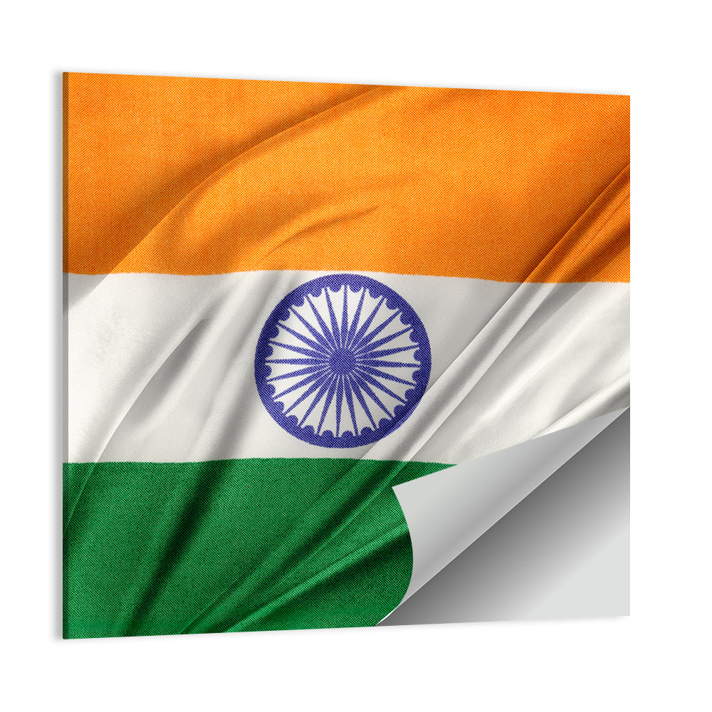 Indian Tricolor with Ashoka Chakra Wall Art