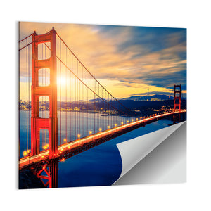 Golden Gate Bridge At Sunrise Wall Art