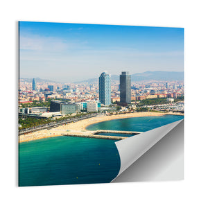 Barcelona From Mediterranean Sea Wall Art