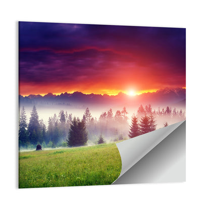 Fantastic Mountain Glowing By Sunlight Wall Art