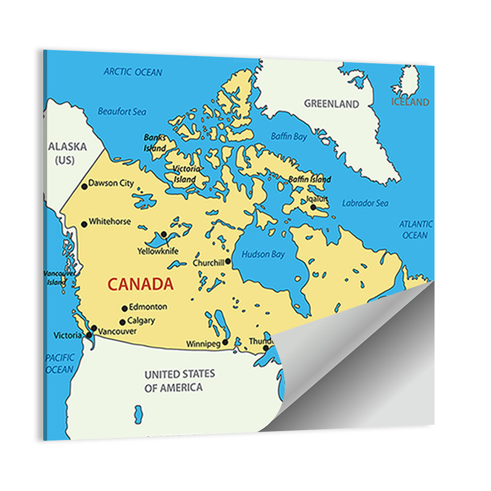 Minimalist Canada Map Wall Art