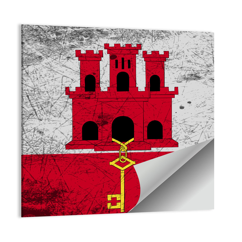 Flag Of Gibraltar Wall Art