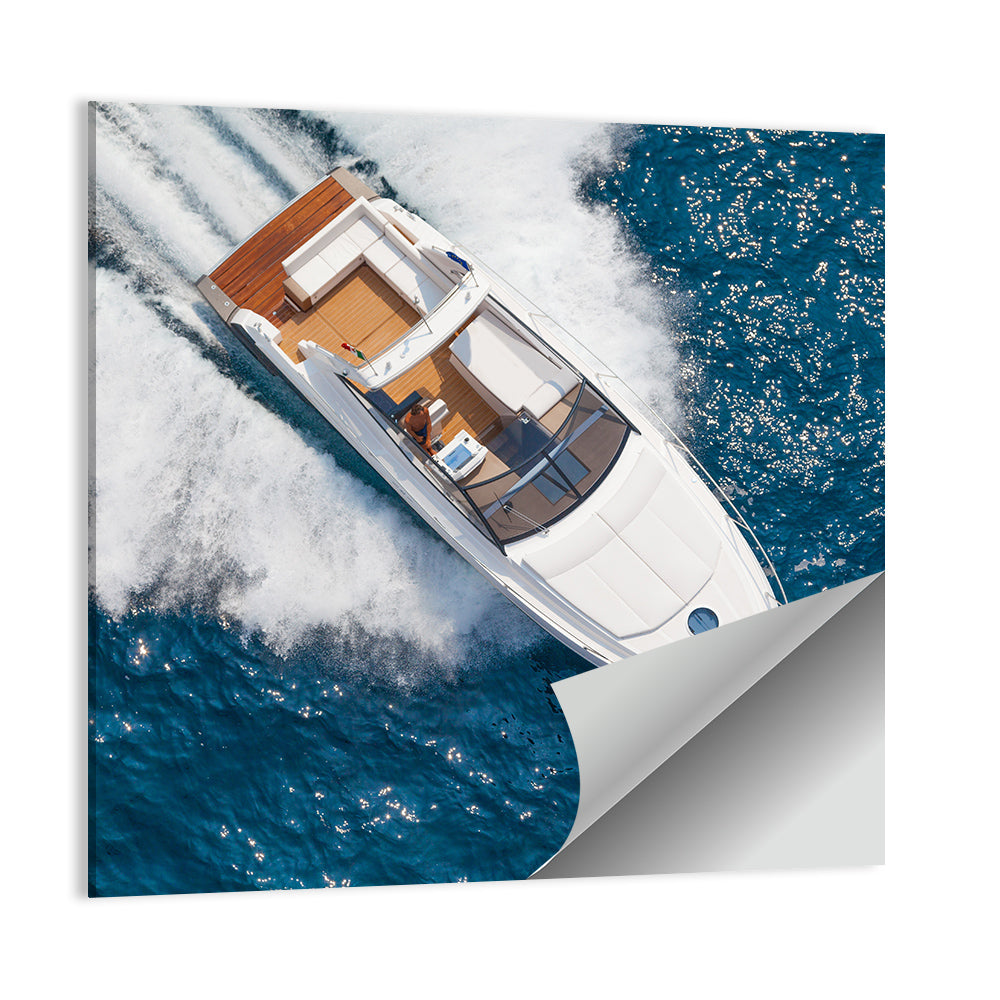 Motor Yacht from Above Wall Art