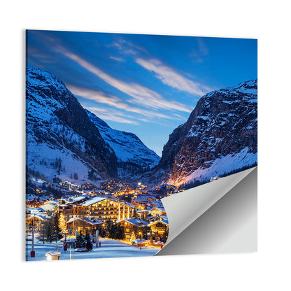 Ski Resort In French Alps Wall Art