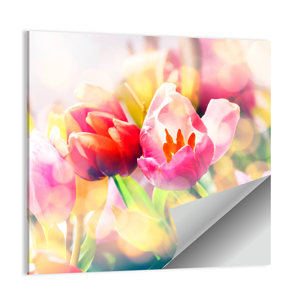 Artistic Spring Tulips Wall Art