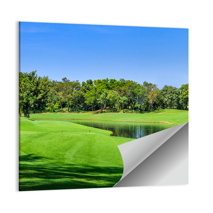 Green Golf Course Thailand Wall Art as a poster print
