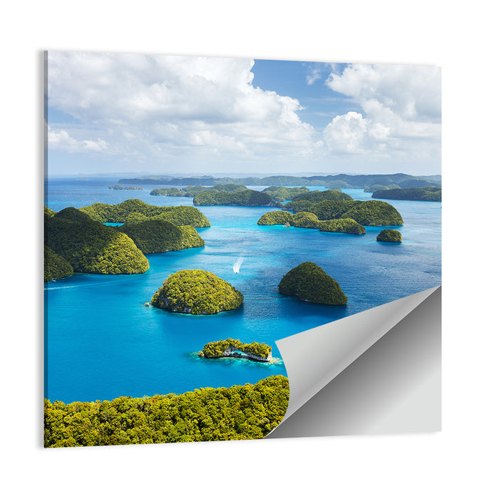 Rock Islands Aerial View Wall Art as a poster print