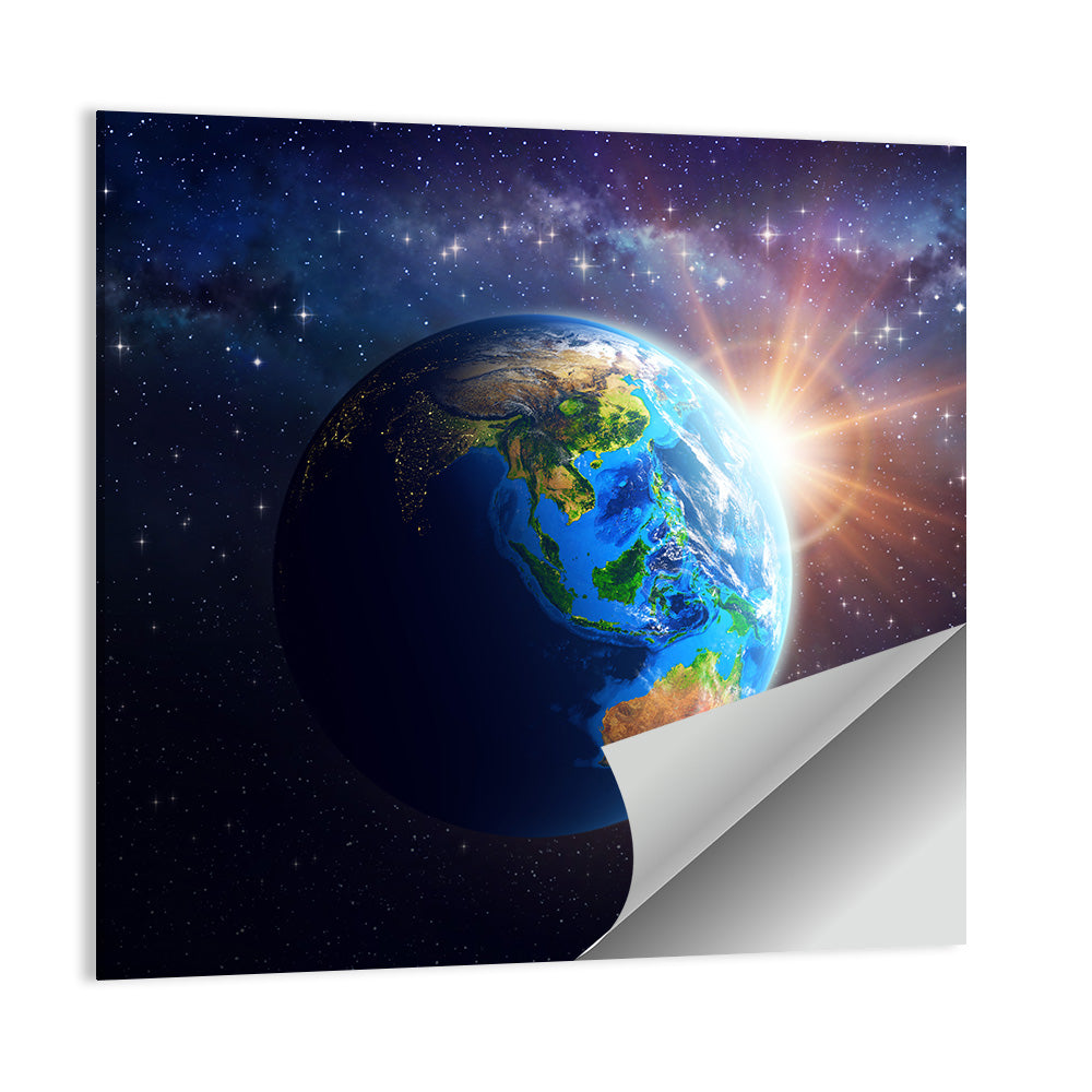 Asia and Australia from Space Wall Art
