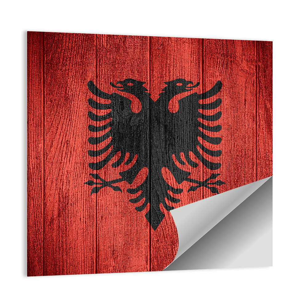Albanian Flag Emblem Wall Art