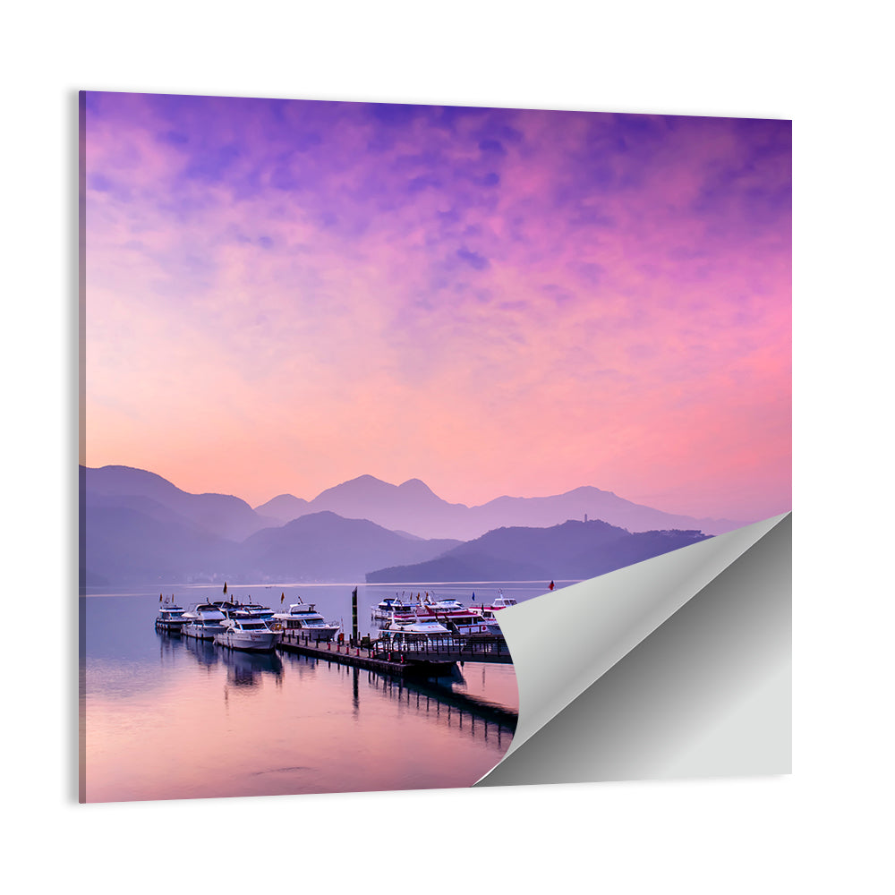 Sun Moon Lake at Dusk Wall Art