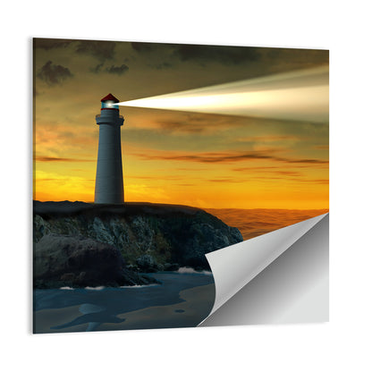 Lighthouse At Sunset Wall Art