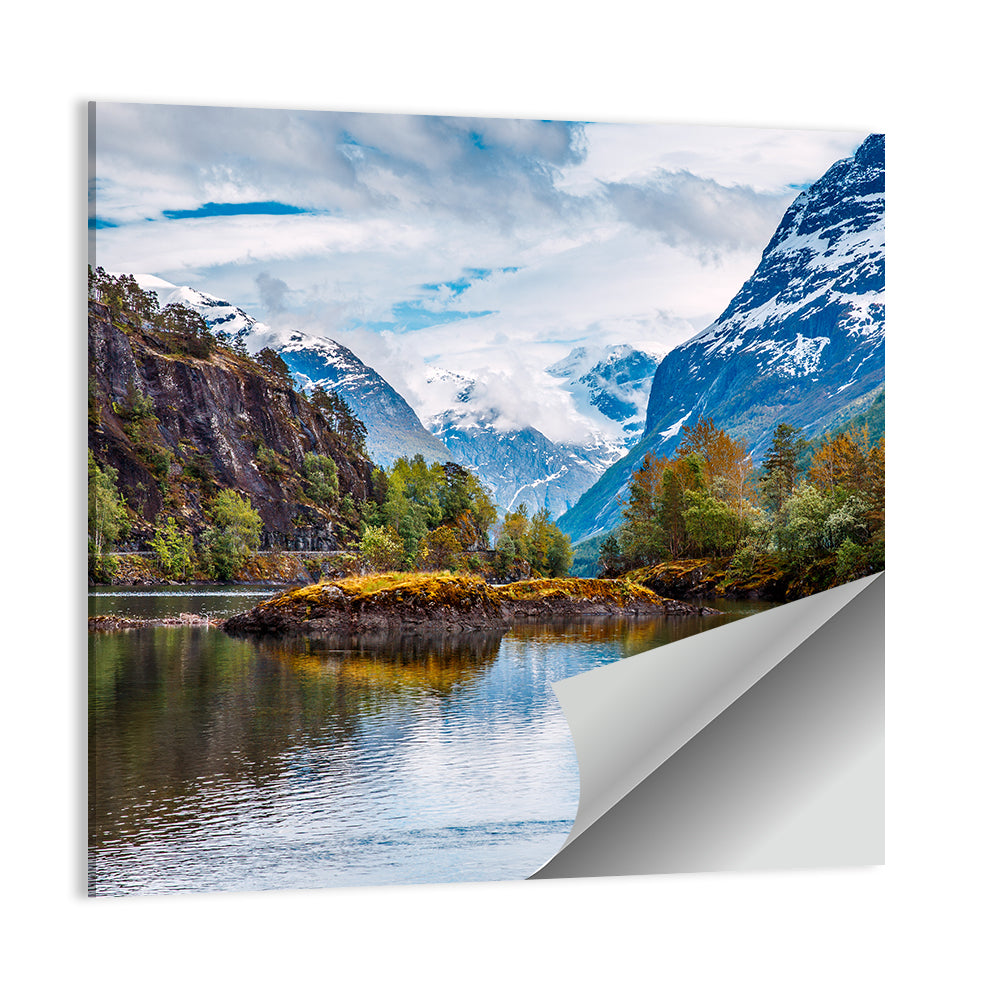 Norwegian Mountain Reflection Wall Art
