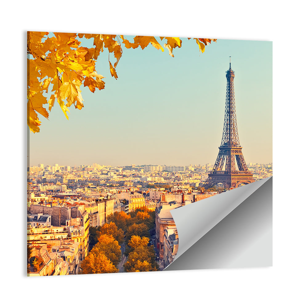 Eiffel Tower At Sunset Wall Art