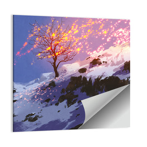 Bare Tree In Winter Artwork Wall Art