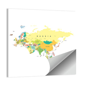 Eurasia map Wall Art