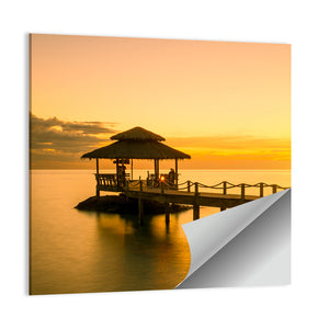 Wooden Pier In Phuket Thailand Wall Art