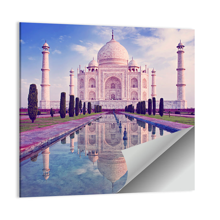 Taj Mahal Sunrise Reflection Wall Art as a poster print