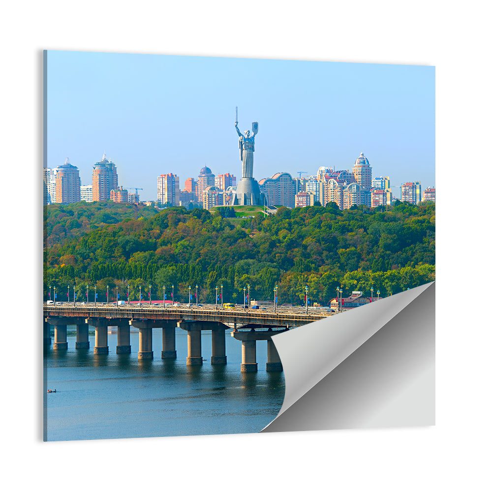 Paton Bridge with Motherland Monument Wall Art